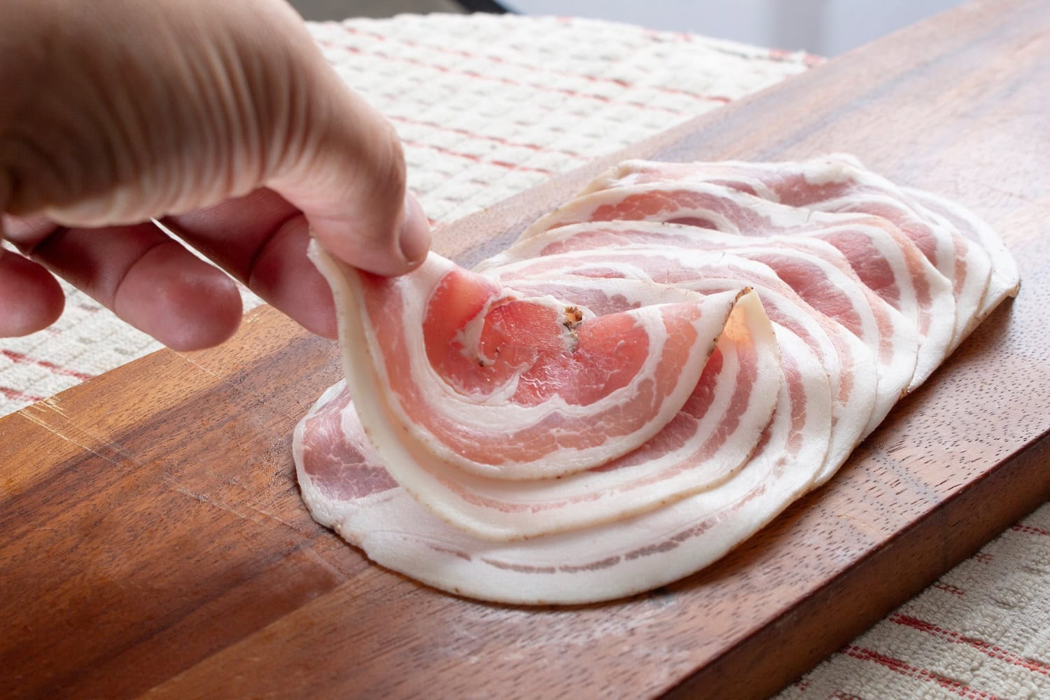 Pancetta in Scheiben