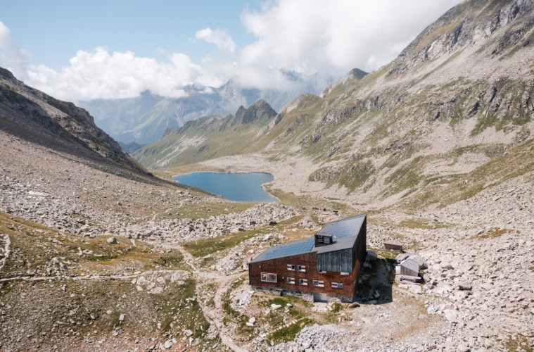 Alm auf dem Pfunderer Höhenweg in der Region Gitschberg Jochtal in Südtirol