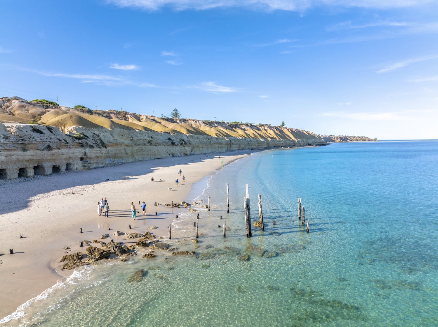 Höhlen am Strand von Port Willunga
