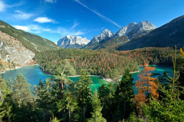 Der Blindsee in Tirol in Österreich.