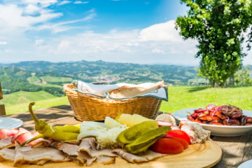 Brettljause in der Steiermark.
