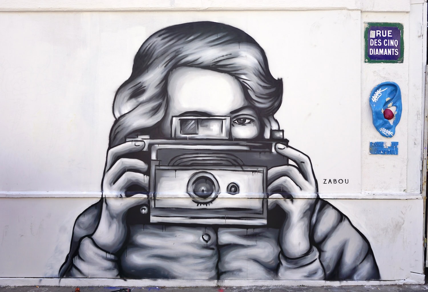 Streetart im Viertel Butte aux Cailles, für Paris im Winter