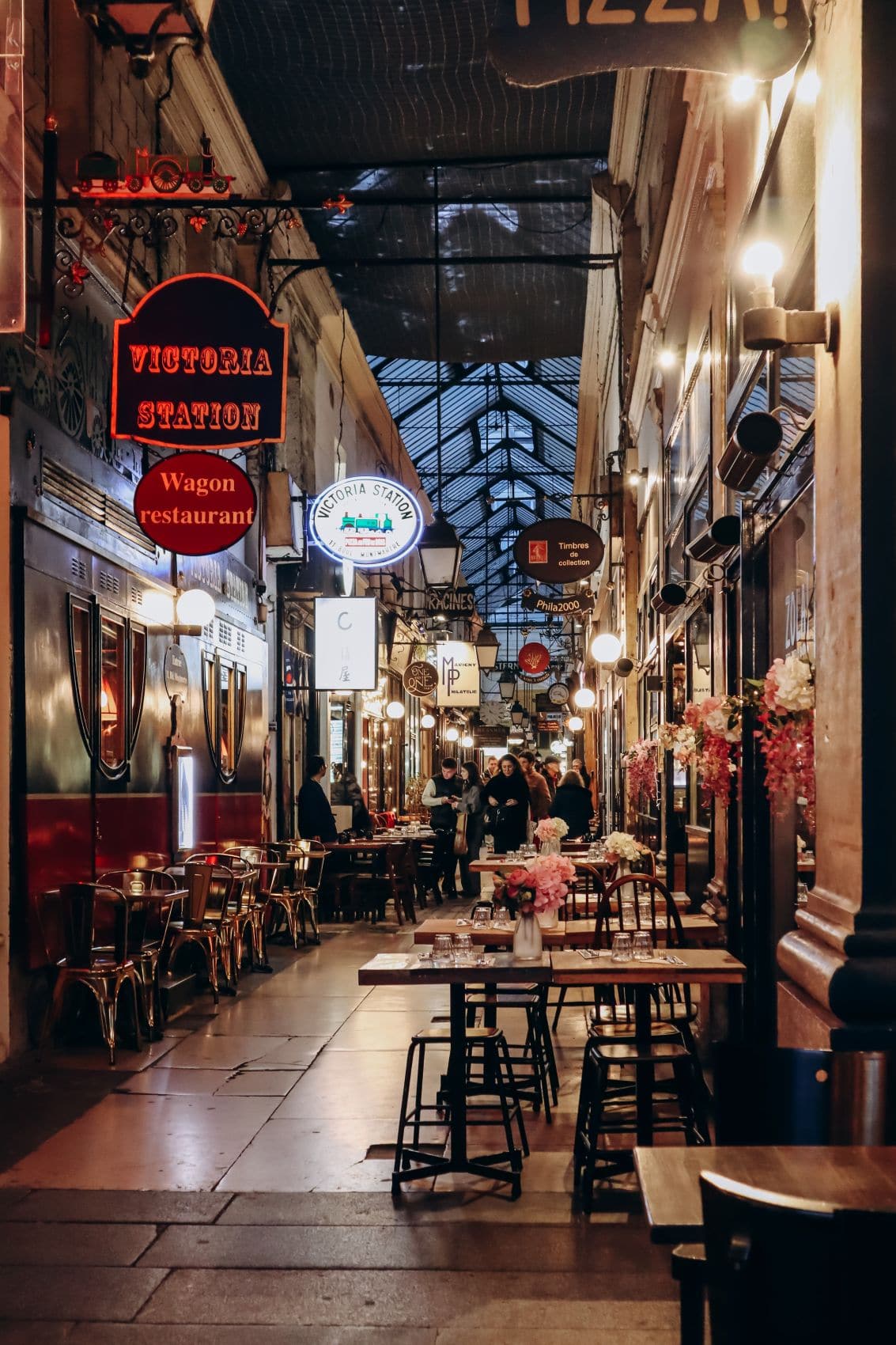 Blick in die Passage des Panoramas in Paris 