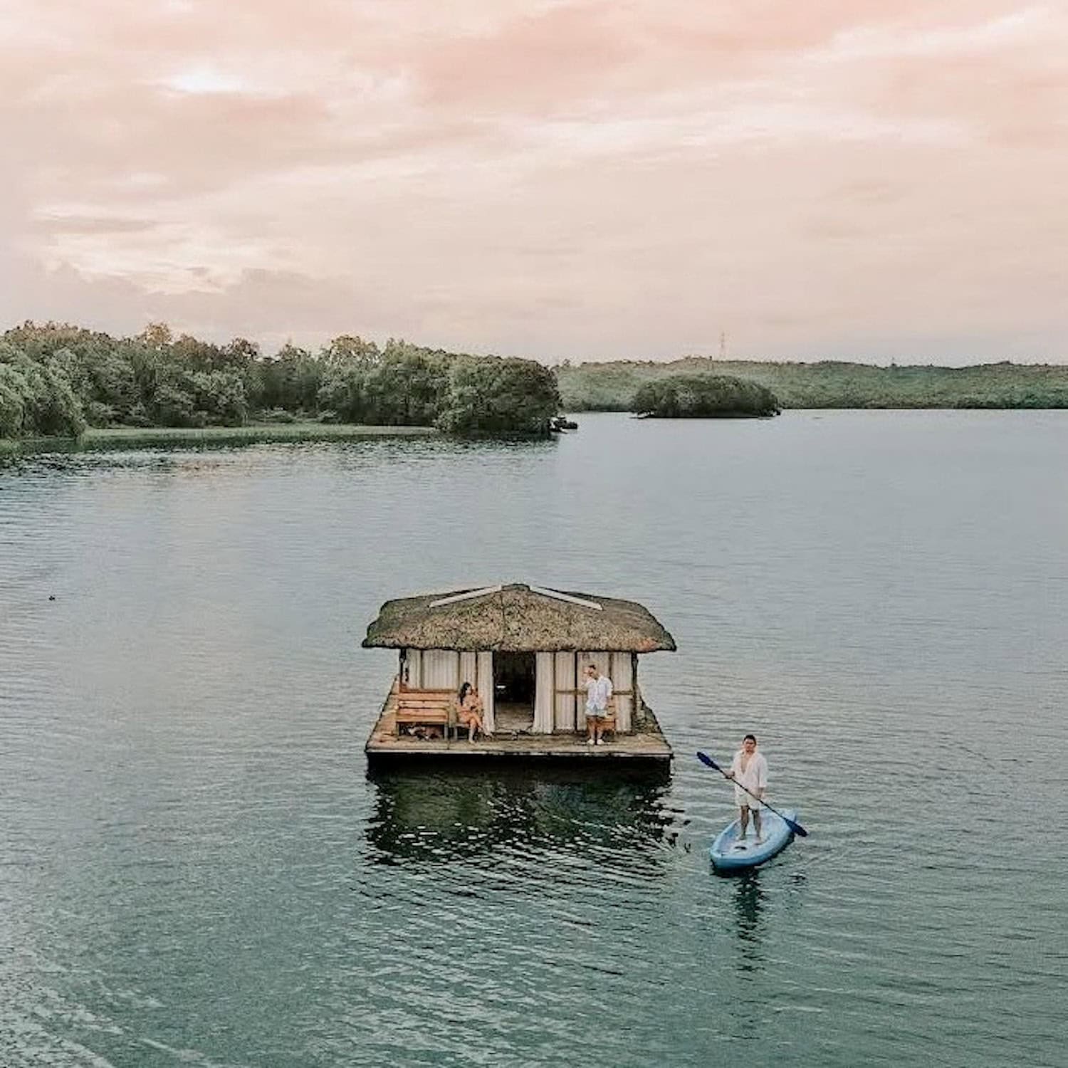 schwimmende Unterkunft auf den Philippinen
