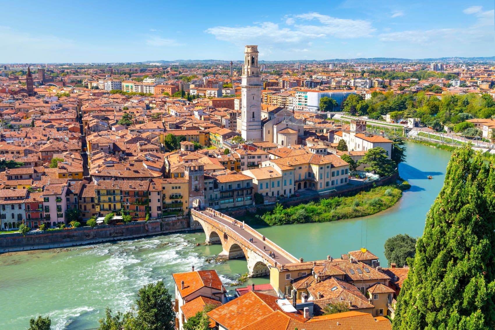 Panorama-Blick auf Verona, Italien