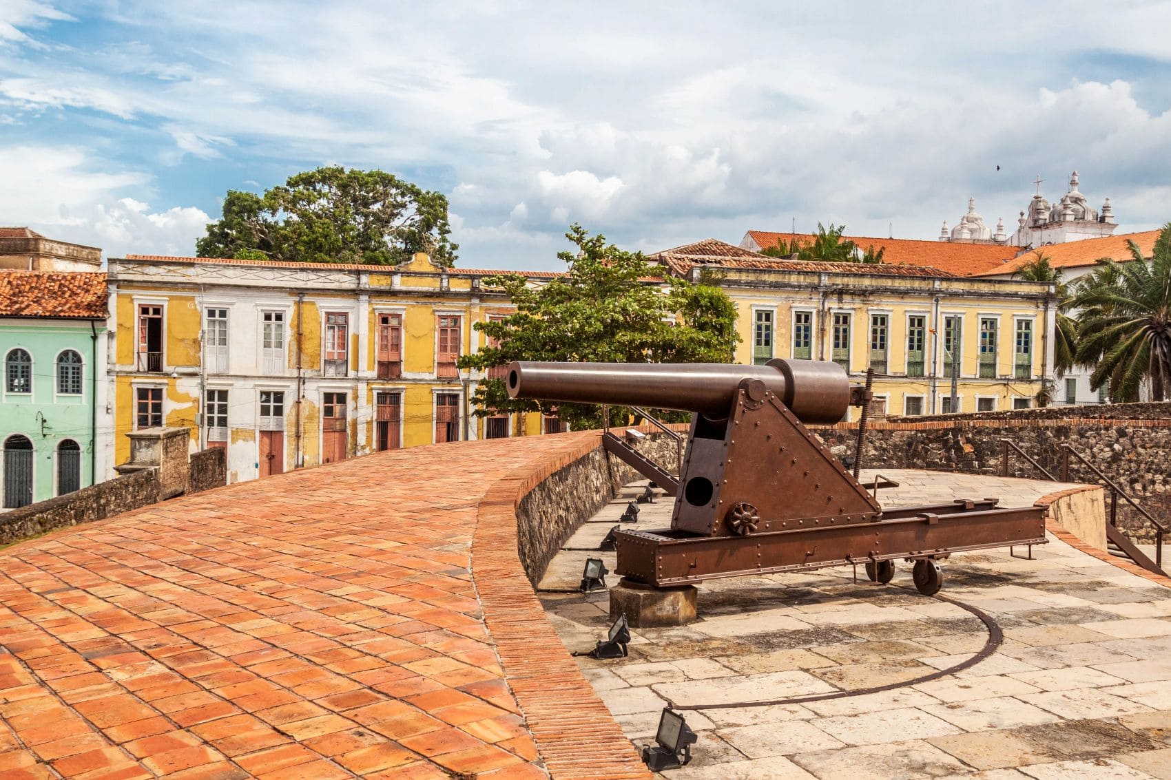 Alte Kanone im Forte do Presépio in Belem, Brasilien