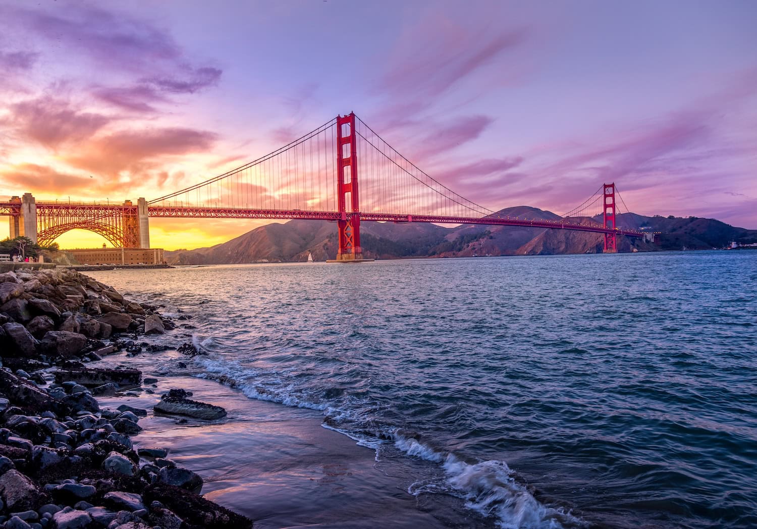 Golden Gate Bridge bei Sunset