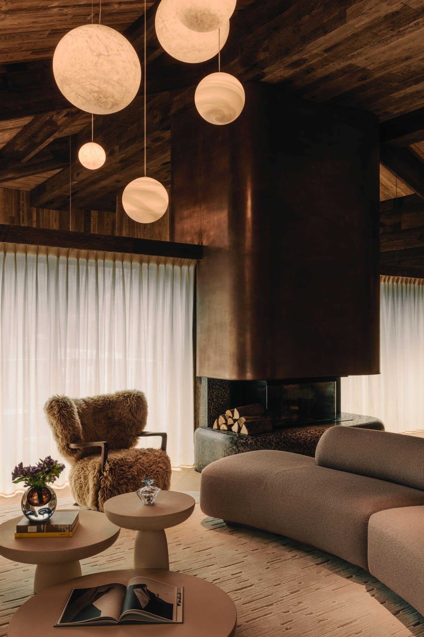Innendesign im Hotel Rosewood Courchevel Le Jardin Alpin