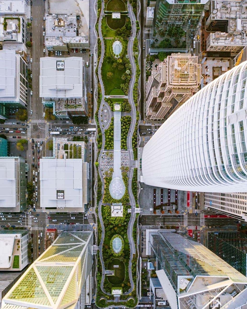Salesforce Park von oben in San Francisco