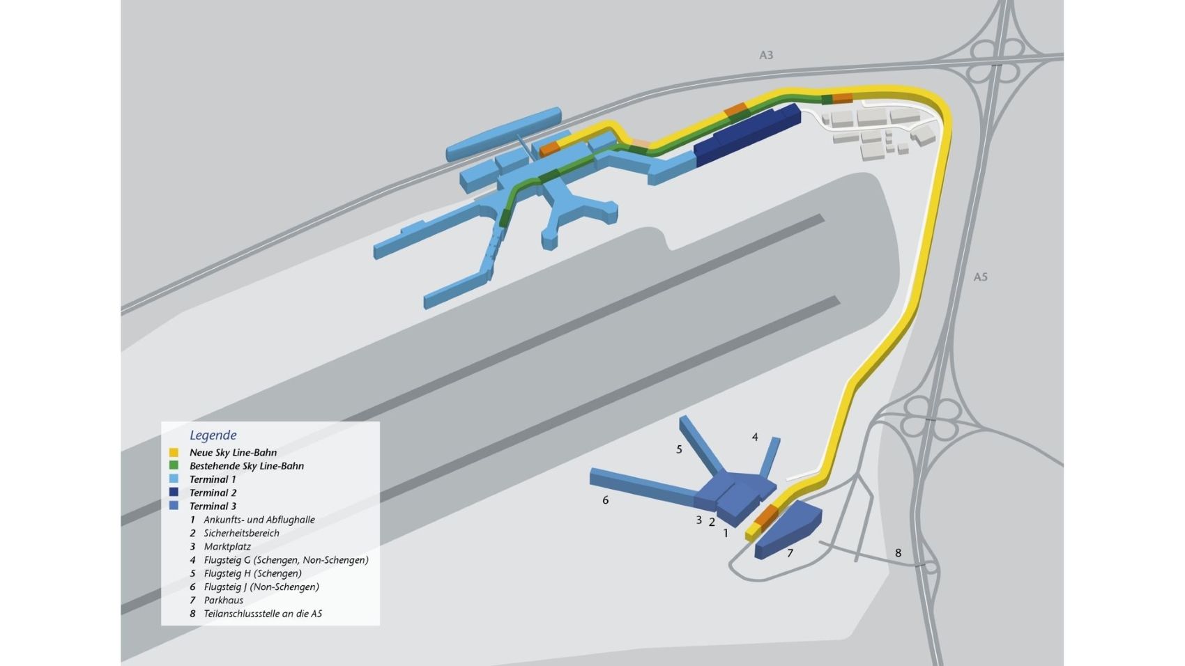 Lageplan Flughafen Frankfurt