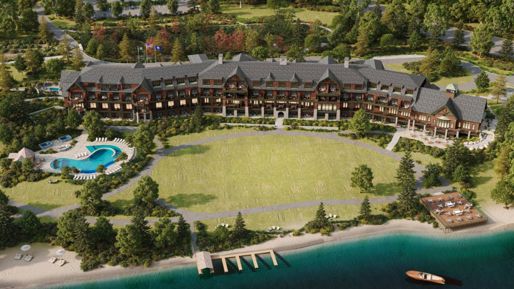 Luxushotel The Lake Estate on Winnisquam aus der Vogelperspektive