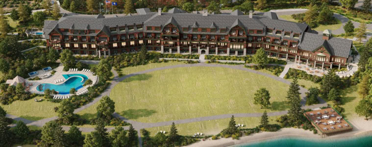 Luxushotel The Lake Estate on Winnisquam aus der Vogelperspektive