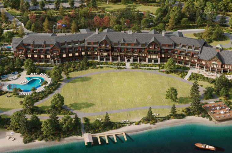 Luxushotel The Lake Estate on Winnisquam aus der Vogelperspektive