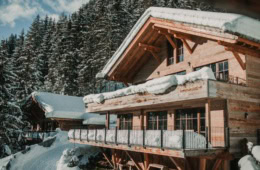 Chalets im Alpura Retreat, Südtirol, im Winter