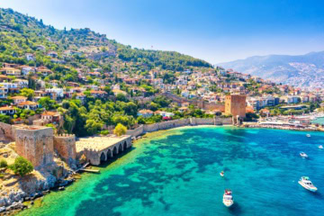 Blick auf die Bucht von Antalya.