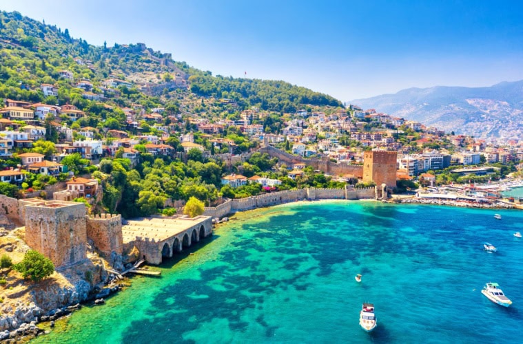 Blick auf die Bucht von Antalya.