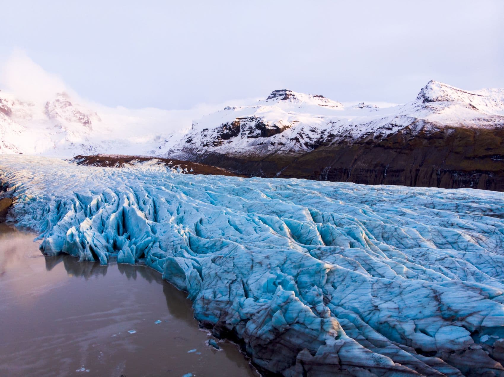 Blick auf Gletscher Vatnajökull in Island