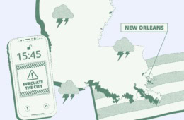 Illustration zum Thema Hurrikan in New Orleans.