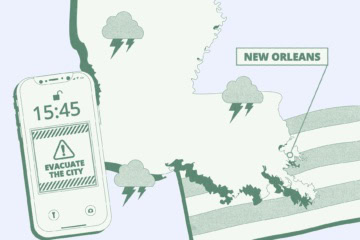 Illustration zum Thema Hurrikan in New Orleans.