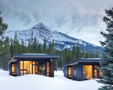 Gäste-Kabine des One&Only Moonlight Basin in Montana.