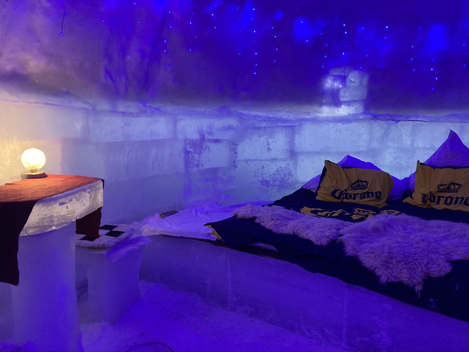 Zimmer im Hotel of Ice in Rumänien