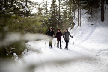 Skiwanderer im Tiroler Oberland im Wald
