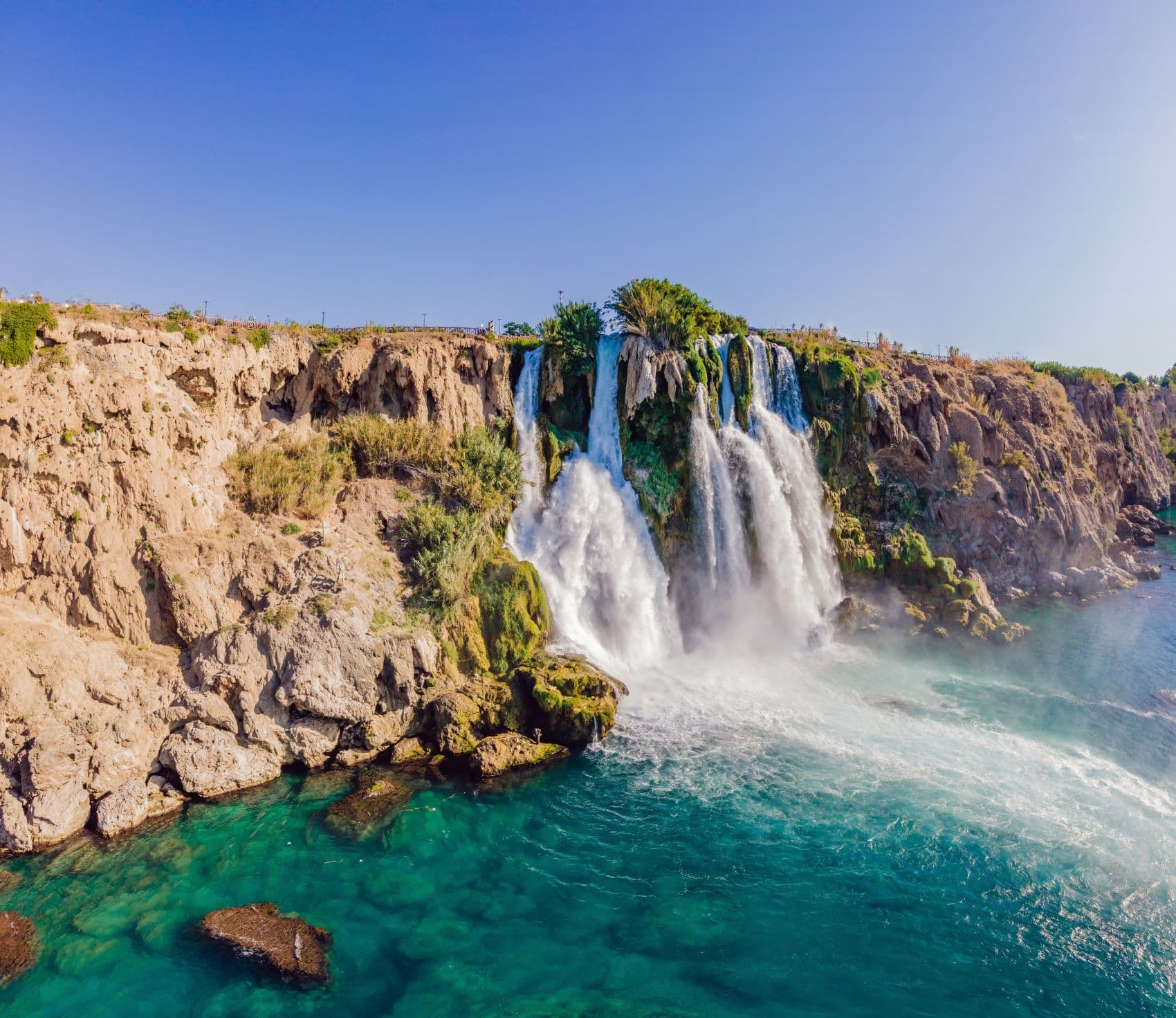 Blick auf die Unteren Duden Wasserfälle in der Türkei