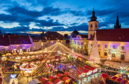 Der Weihnachtsmarkt in Sibiu.