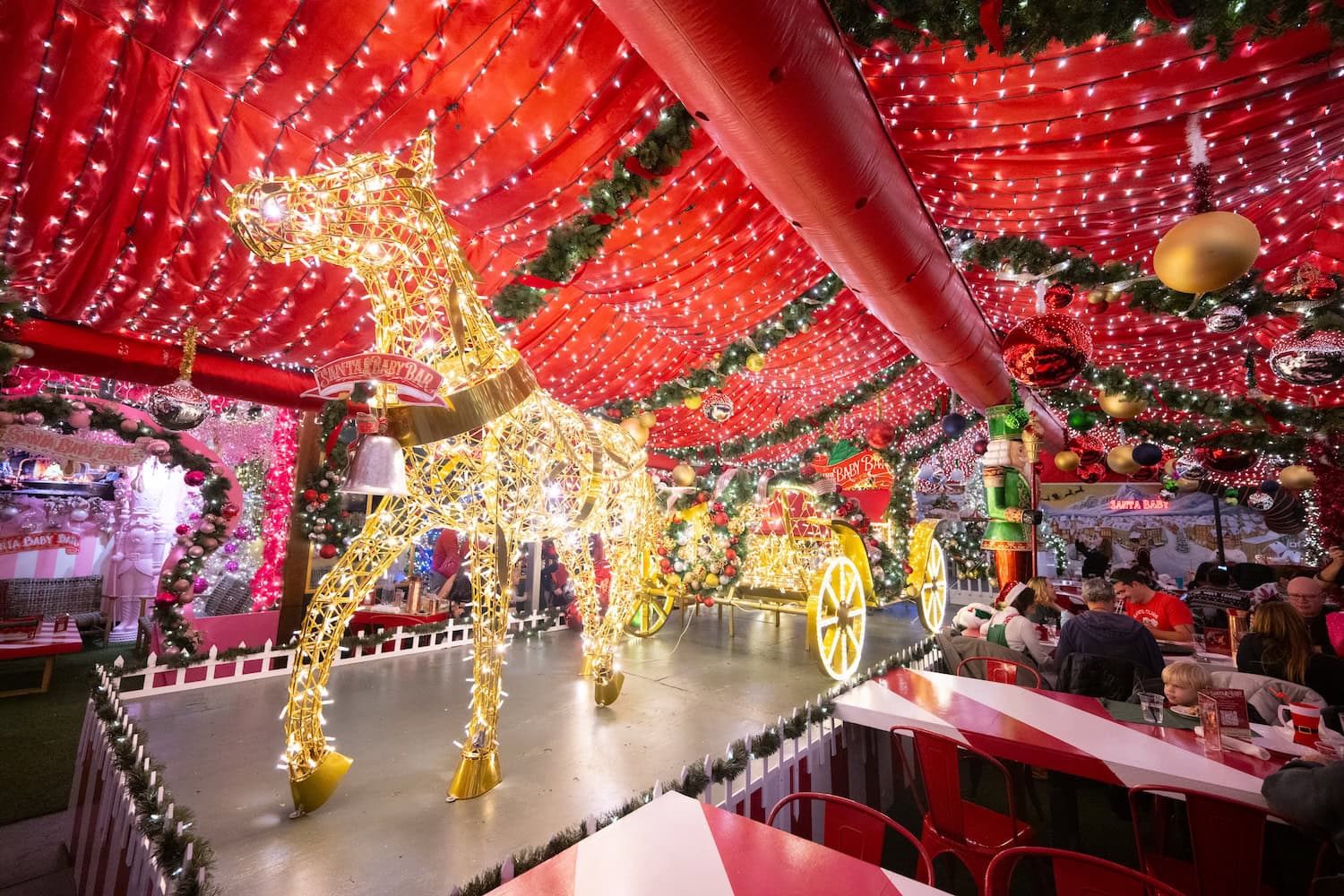 Lichterdekoration für Weihnachten in Chicago