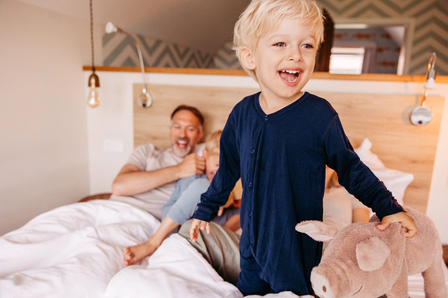 Familie im Zimmer im Landhaus Averbeck