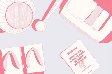 Illustration zu Onsen in Japan.