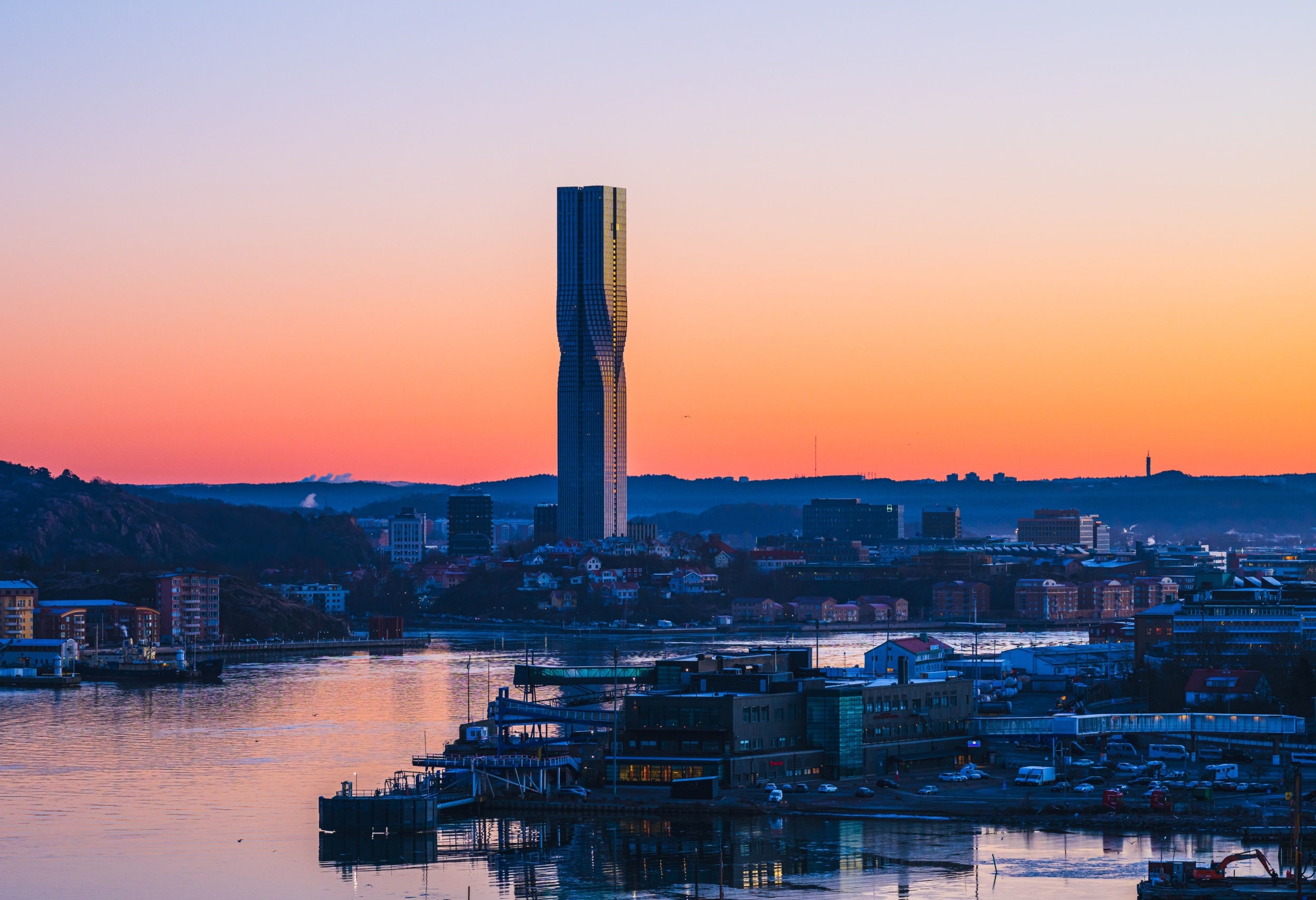Blick auf den Wolkenkratzer Karlatornet in Göteborg.