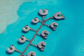 Overwater-Villen des St. Regis in Saudi-Arabien