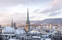 Zürich im Winter.
