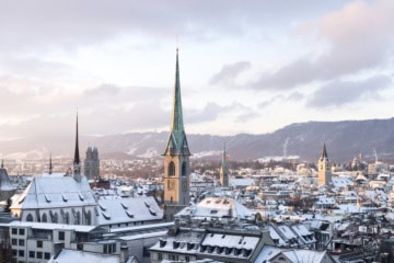 Zürich im Winter.