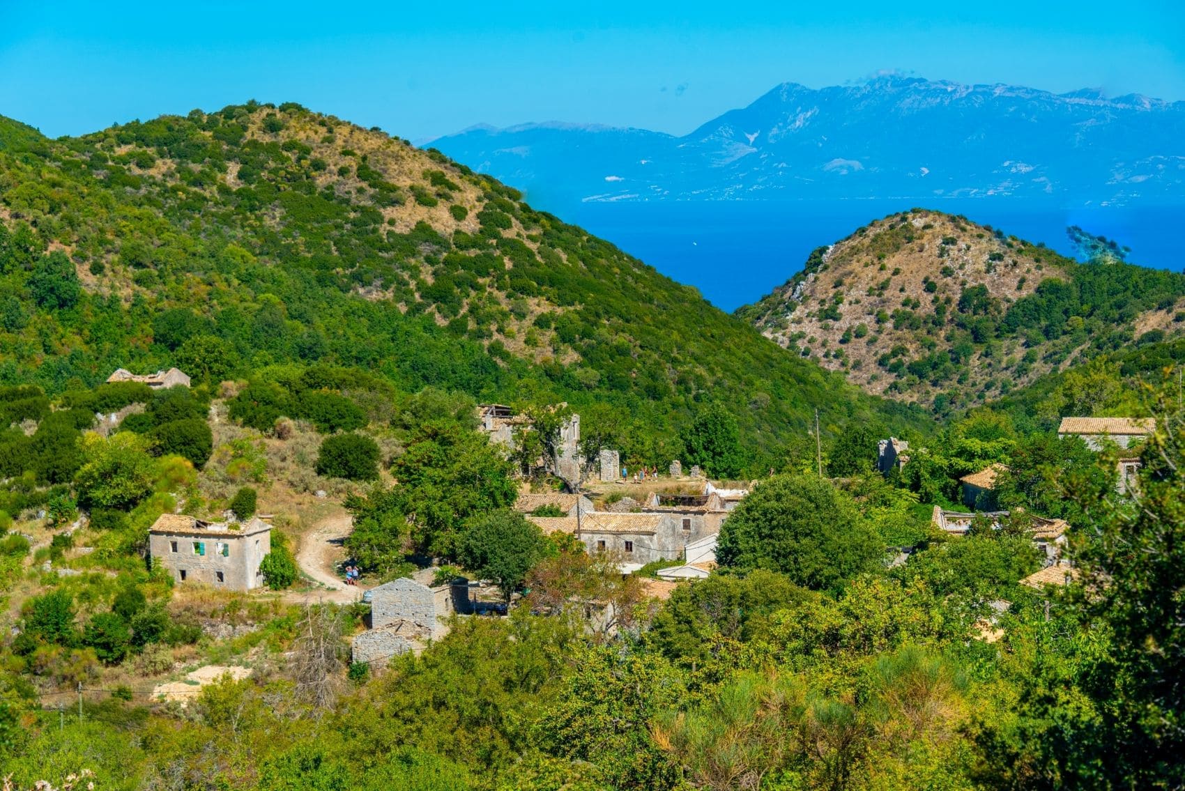 Dorf Old Perithia auf Korfu 