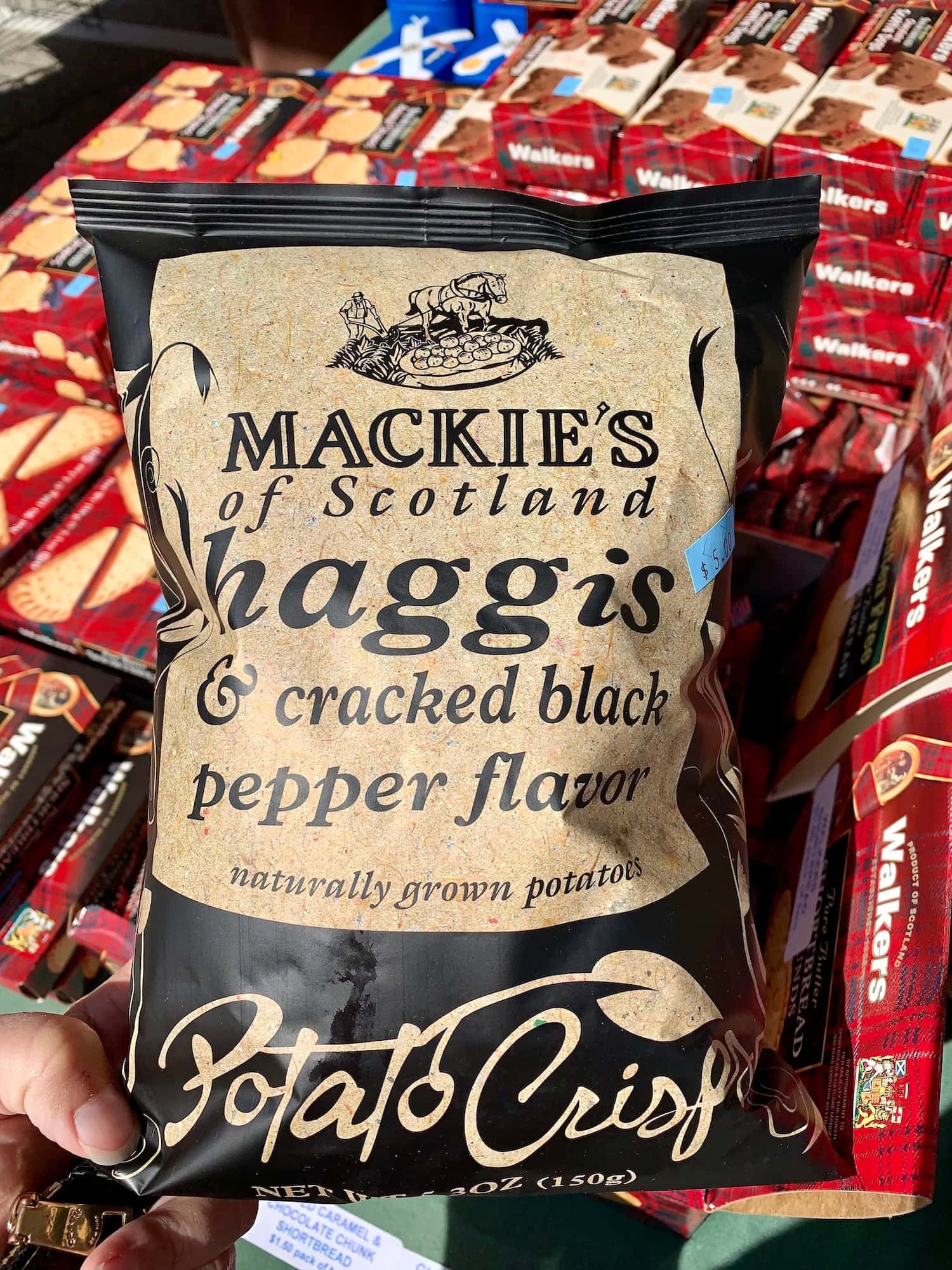 Chipstüte aus Schottland mit Haggis-Geschmack