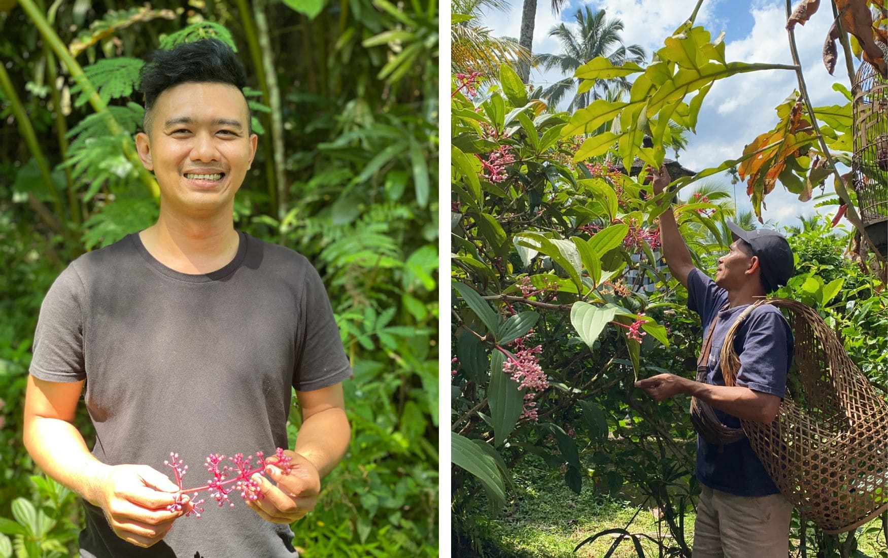 Koch Sheandy (links) und Bauer Archie (rechts) sind ein kleiner Teil des Teams, die im Dorf Buahan für die Kulinarik im Resort verantwortlich sind