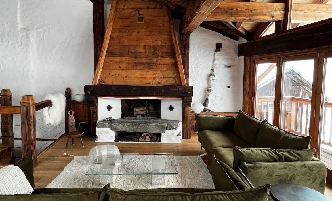 Ein renoviertes Chalet aus dem 18. Jahrhundert in Frankreich.