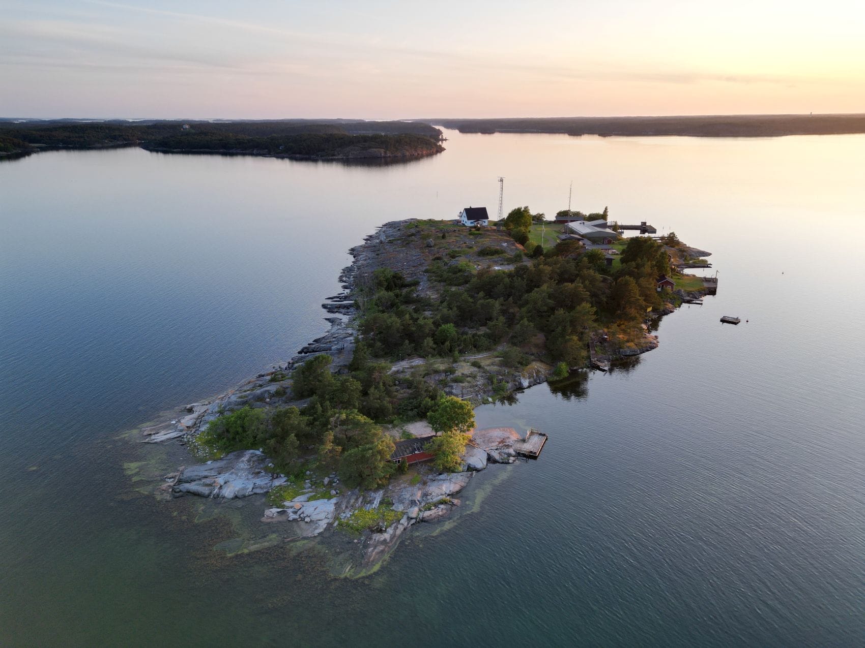 Insel Fagerholm in Finnland aus der Vogelperspektive