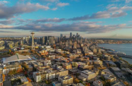 Die Skyline von Seattle.