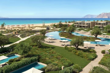 Poollandschaft im Ikos Kissamos auf Kreta