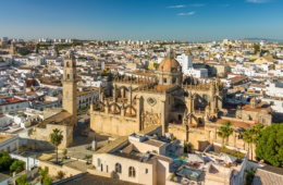 Luftaufnahme der Stadt Jerez de la Frontera