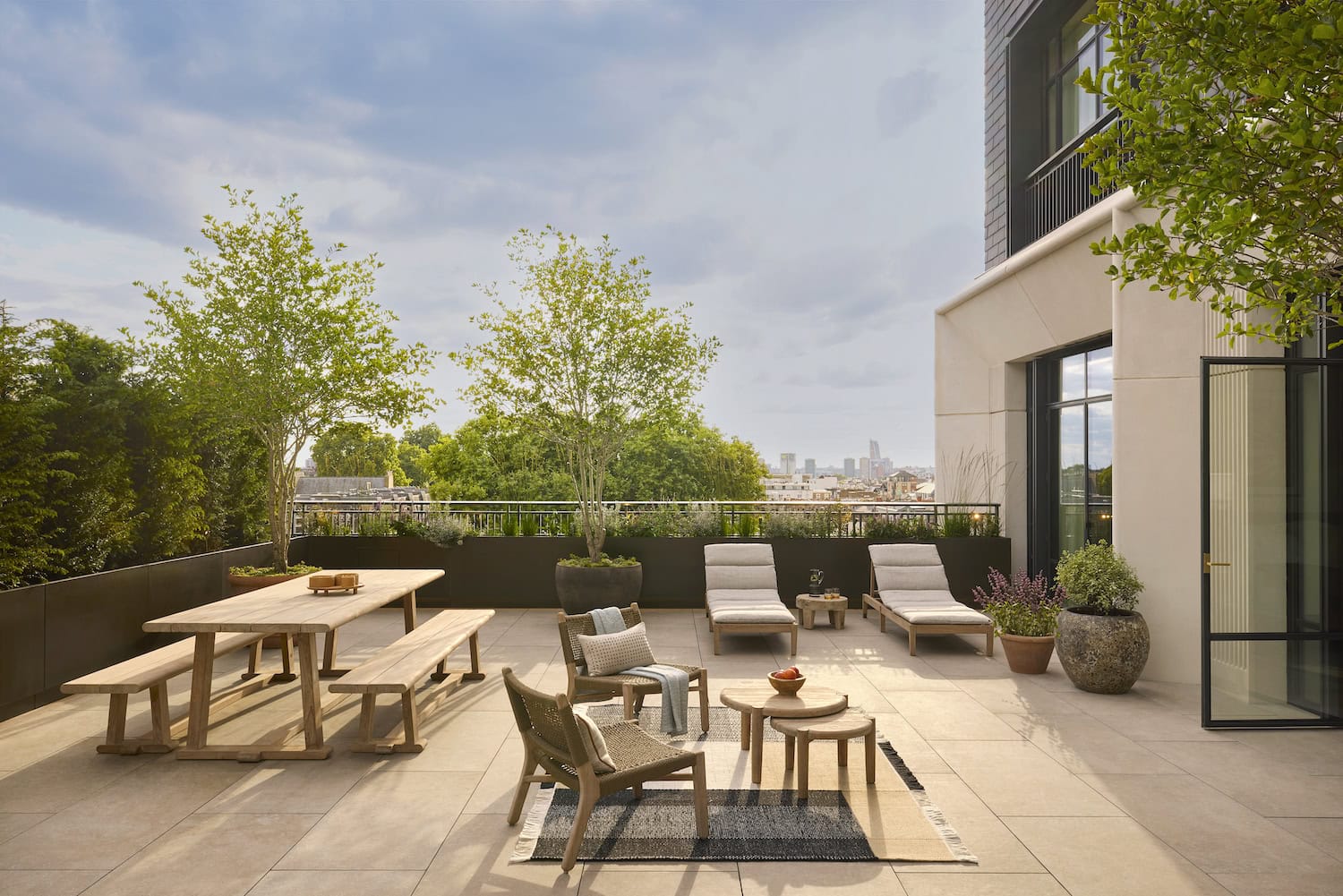 Terrasse einer der Suiten des Six Senses London