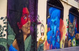 Graffiti in den Straßen von La Punta.