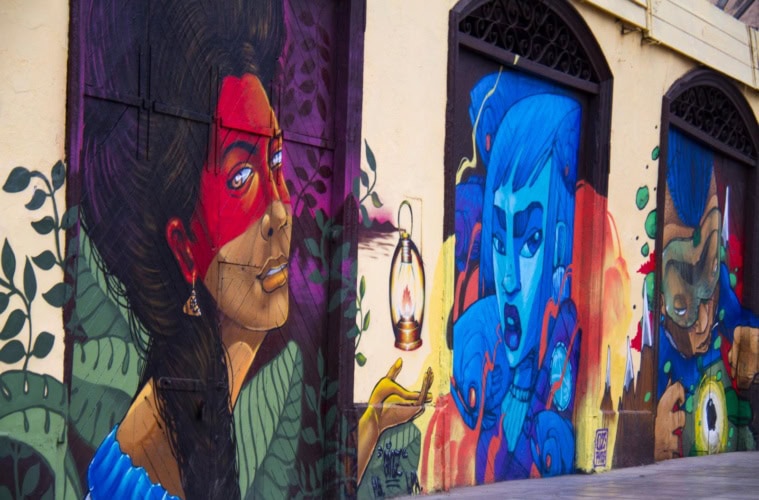 Graffiti in den Straßen von La Punta.