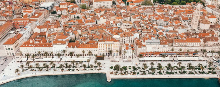 Altstadt in Split von oben