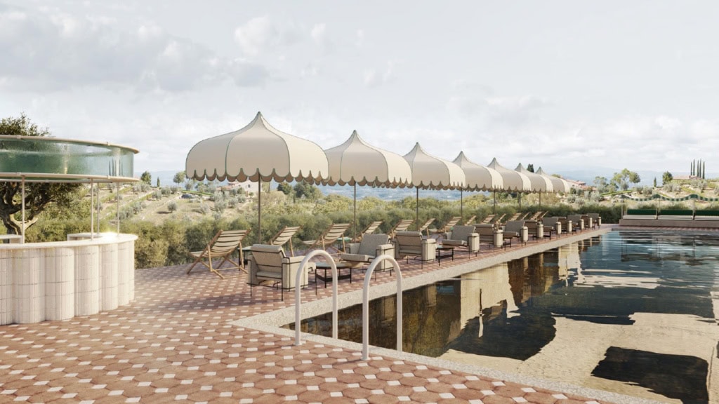 Pool im Chapter Chianti, einem neuen Hotel in der Toskana