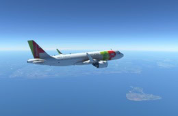 Airbus A320 der Tap Portugal fliegend