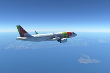 Airbus A320 der Tap Portugal fliegend